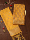 Indiehaat | Banarasi Silk Brocade Dupatta Yellow