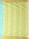 Indiehaat | Hand Dyed Kota Silk Dupion Stripe Saree Blue