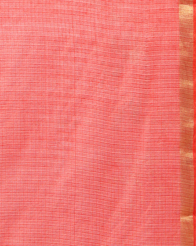 Indiehaat | Kota Silk Embroidered Saree Red