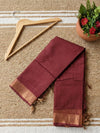 Indiehaat | Hand Dyed Kota Silk Saree Brown
