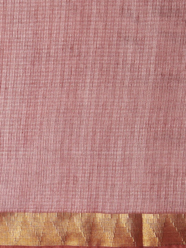 Indiehaat | Hand Dyed Kota Silk Saree Brown