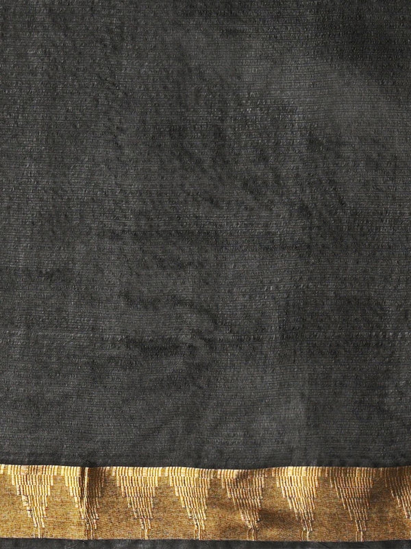 Indiehaat | Hand Dyed Kota Silk Saree Black