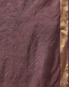 Gilded Hue Kota Silk Zari Stripe Saree Brown