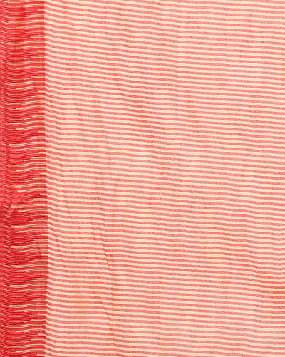 Indiehaat | Kota Silk Hand Dyed Temple Border Saree Beige