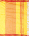 Indiehaat | Kota Silk Hand Dyed Temple Border Saree Yellow