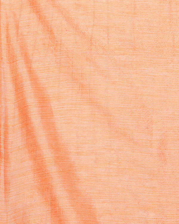 Indiehaat | Kota Silk Hand Dyed Temple Border Saree Orange