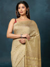Indiehaat | Kota Silk Hand Dyed Plain Saree Gold