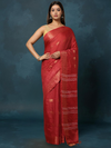 Indiehaat | Kota Silk Hand Dyed Jacquard Saree Brown