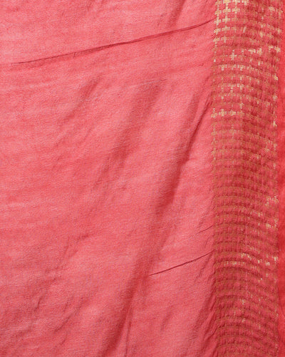 Indiehaat | Kota Silk Hand Dyed Jacquard Saree Brown