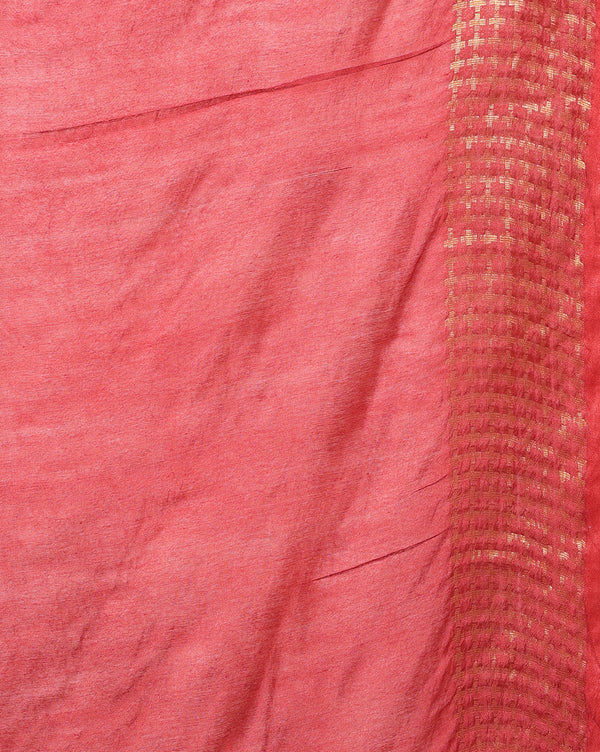 Indiehaat | Kota Silk Hand Dyed Jacquard Saree Brown