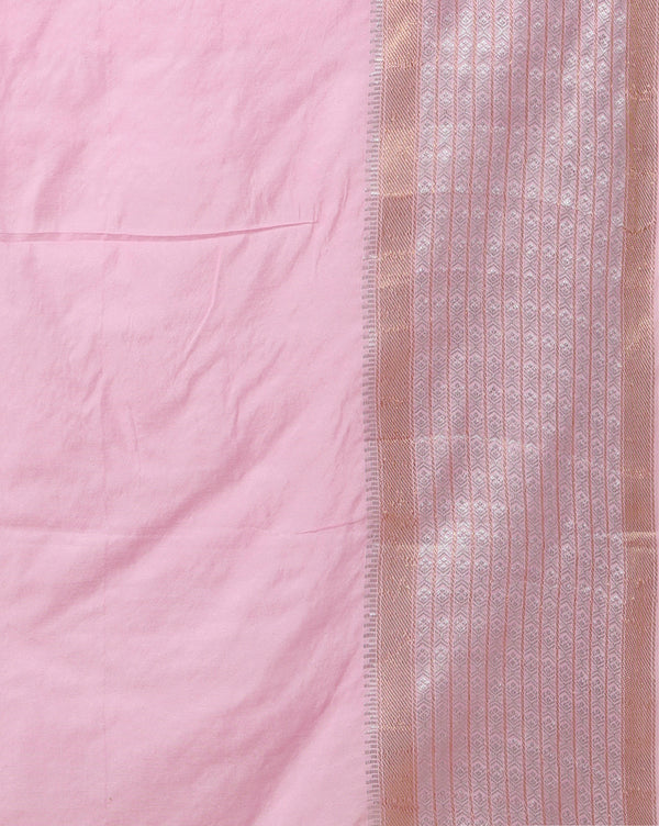 Indiehaat | Kota Silk Hand Dyed Kantha Saree Pink