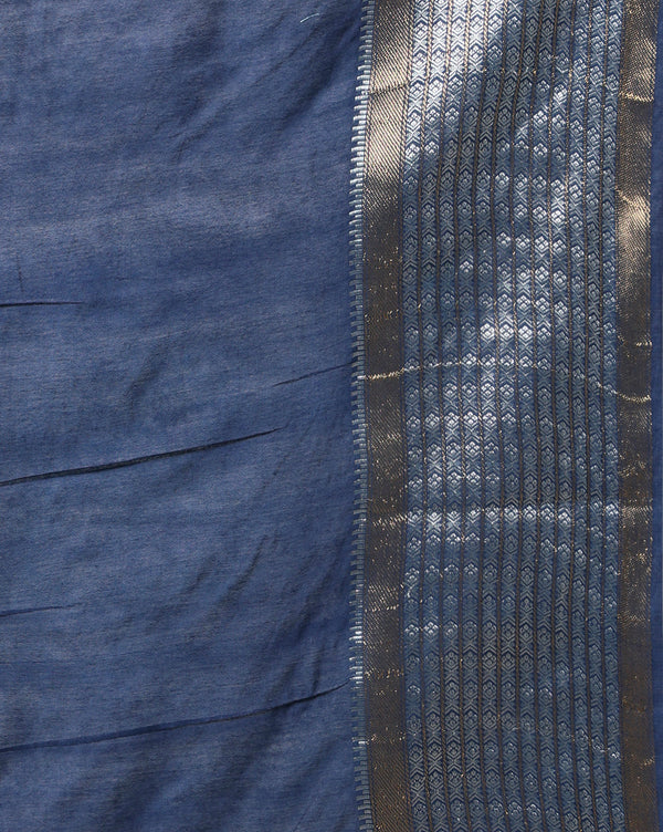 Indiehaat | Kota Silk Banarasi Border Hand Dyed Saree Pink