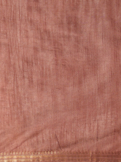 Indiehaat | Hand Dyed Kota Silk Check Saree Brown