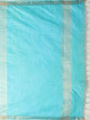 Indiehaat | Hand Dyed Kota Banarasi Silk Saree Blue