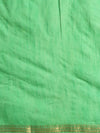 Indiehaat | Hand Dyed Kota Banarasi Silk Saree Green