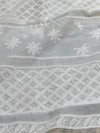 Indiehaat | Chikankari Pure Chanderi Silk Saree White