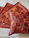 Indiehaat | Pure Cotton Multicolor Embroidered Cushion Cover