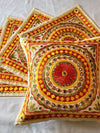 Indiehaat | Pure Cotton Multicolor Embroidered Cushion Cover