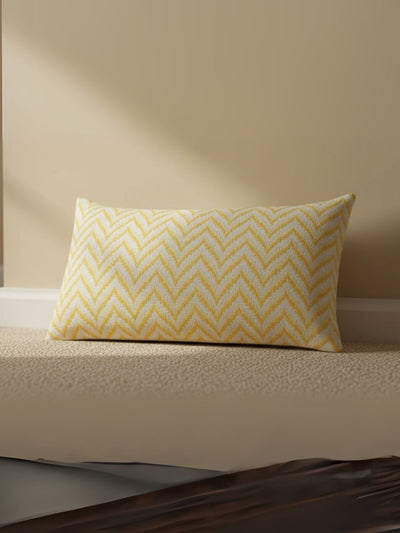 Indiehaat | Pure Cotton Jaquard Pillow Cover Yellow