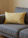 Indiehaat | Pure Cotton Jaquard Pillow Cover Yellow