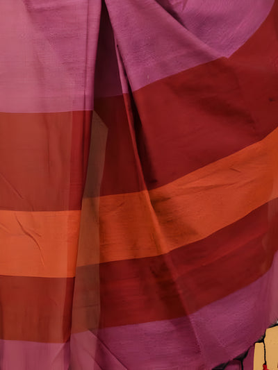 Indiehaat | Hand Dyed Khadi Cotton Saree Multicolor