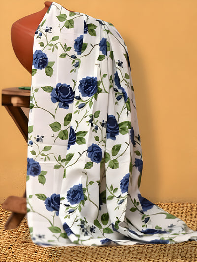 Indiehaat | Hand Dyed Khadi Cotton Saree Multicolor