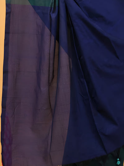 Indiehaat | Hand Dyed Khadi Cotton Saree Green