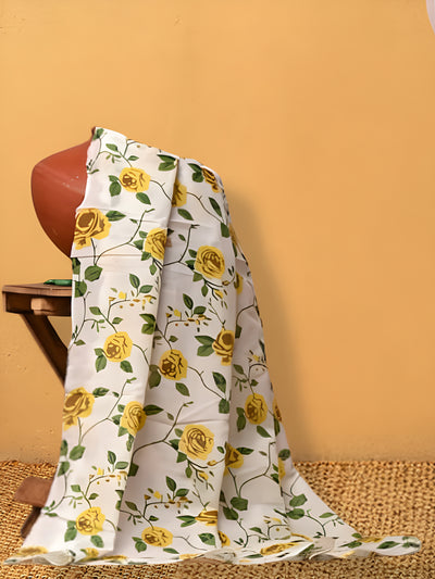 Indiehaat | Hand Dyed Khadi Cotton Saree Green