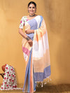 Indiehaat | Hand Dyed Khadi Cotton Saree Multicolor