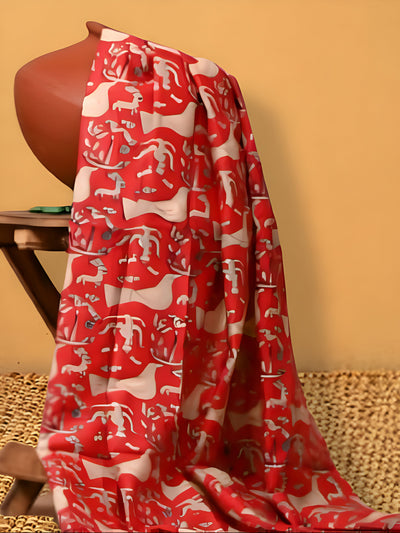 Indiehaat | Hand Dyed Khadi Cotton Saree Green