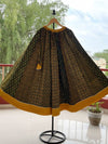 Indiehaat | Ajrakh Print Cotton Lehanga Skirt Green
