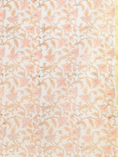 Indiehaat | Pure Kota Doria Blockprint Suit Brown