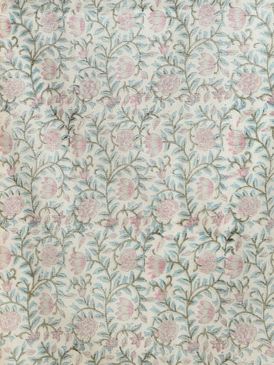 Indiehaat | Pure Kota Doria Blockprint Suit Blue