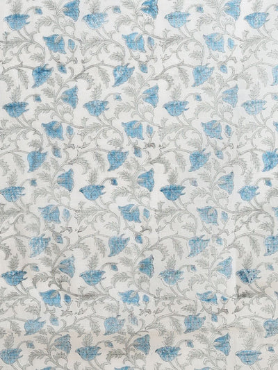 Indiehaat | Pure Kota Doria Blockprint Suit Blue