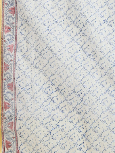 Indiehaat | Pure Kota Doria Blockprint Suit Blue