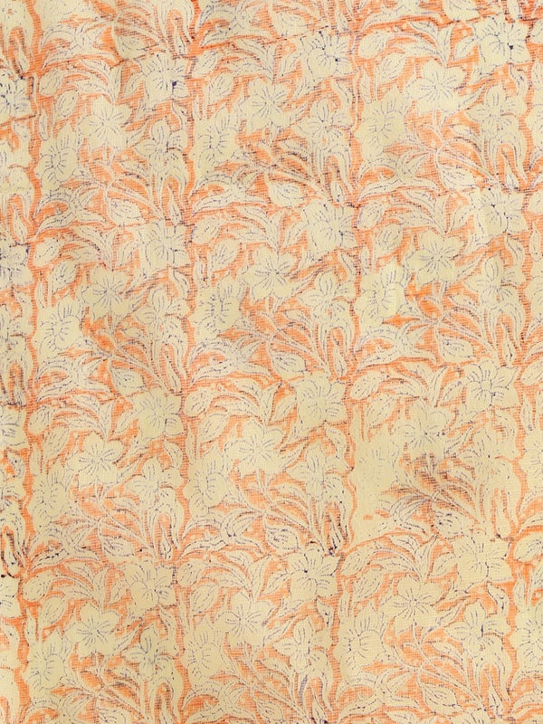 Indiehaat | Pure Kota Doria Blockprint Suit Yellow