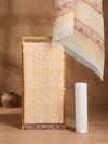 Indiehaat | Pure Kota Doria Blockprint Suit Yellow