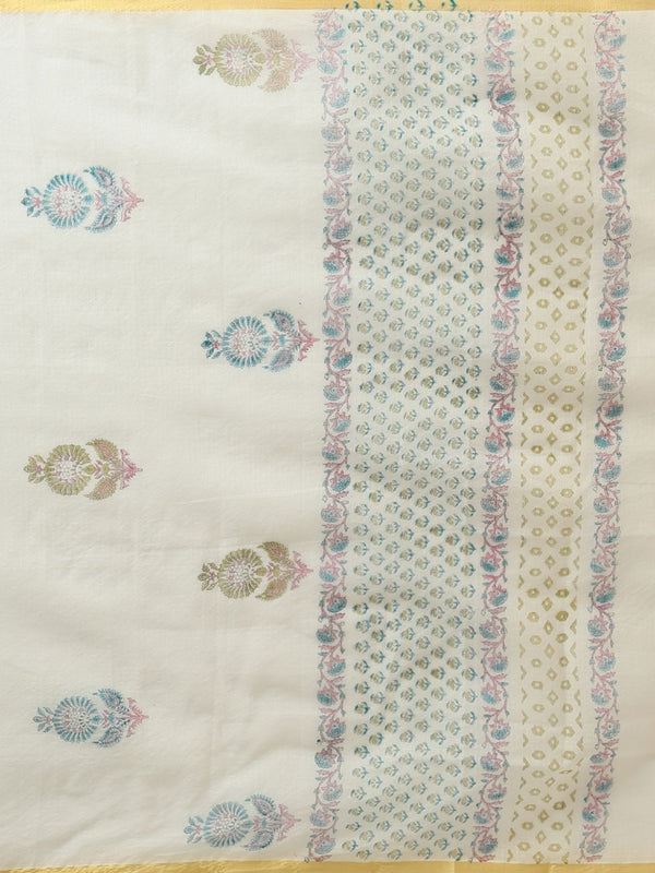 Indiehaat | Pure Kota Doria Blockprint Suit White