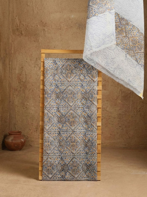 Indiehaat | Pure Kota Doria Blockprint Suit Multicolor