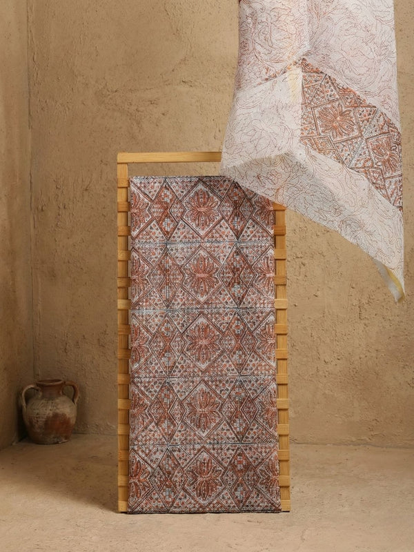 Indiehaat | Pure Kota Doria Blockprint Suit Multicolor