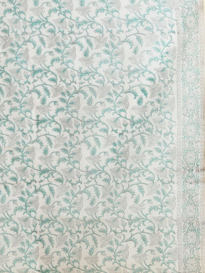 Indiehaat | Pure Kota Doria Blockprint Suit Blue