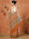 Indiehaat | Kota Doria Hand Block Print Multicolor Saree