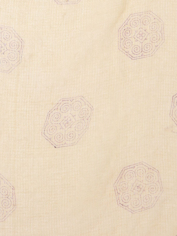 Indiehaat | Kota Doria Hand Block Print Multicolor Saree