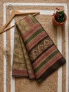 Indiehaat | Kota Doria Hand Block Print Multicolor Saree