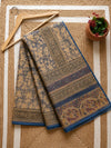 Indiehaat | Kota Doria Hand Block Print Multicolor Saree