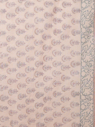 Indiehaat | Kota Doria Hand Block Print Multicolor Saree
