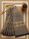 Indiehaat | Kota Doria Hand Block Print Multicolor Saree