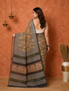 Indiehaat | Kota Doria Hand Block Print Multicolor Saree