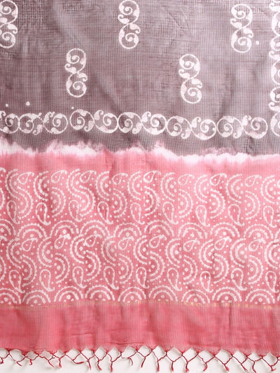 Indiehaat | Kota Doria Hand Wax Batik Suit Pink