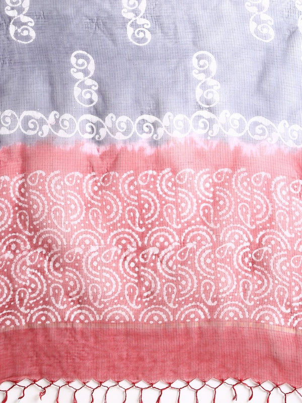 Indiehaat | Kota Doria Hand Wax Batik Suit Red